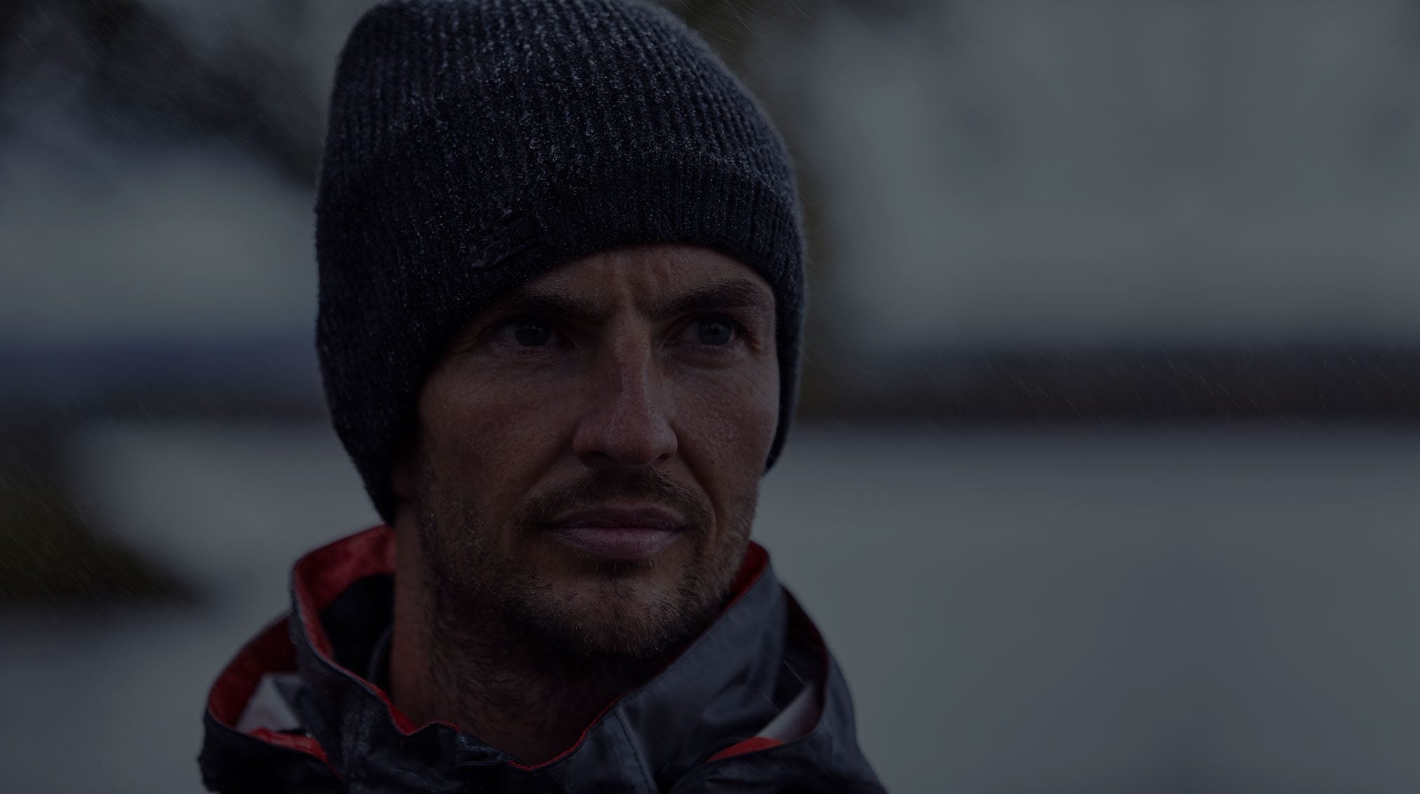 Man wearing a gill beanie