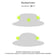 Gill hat with branding positions highlighted on a white background