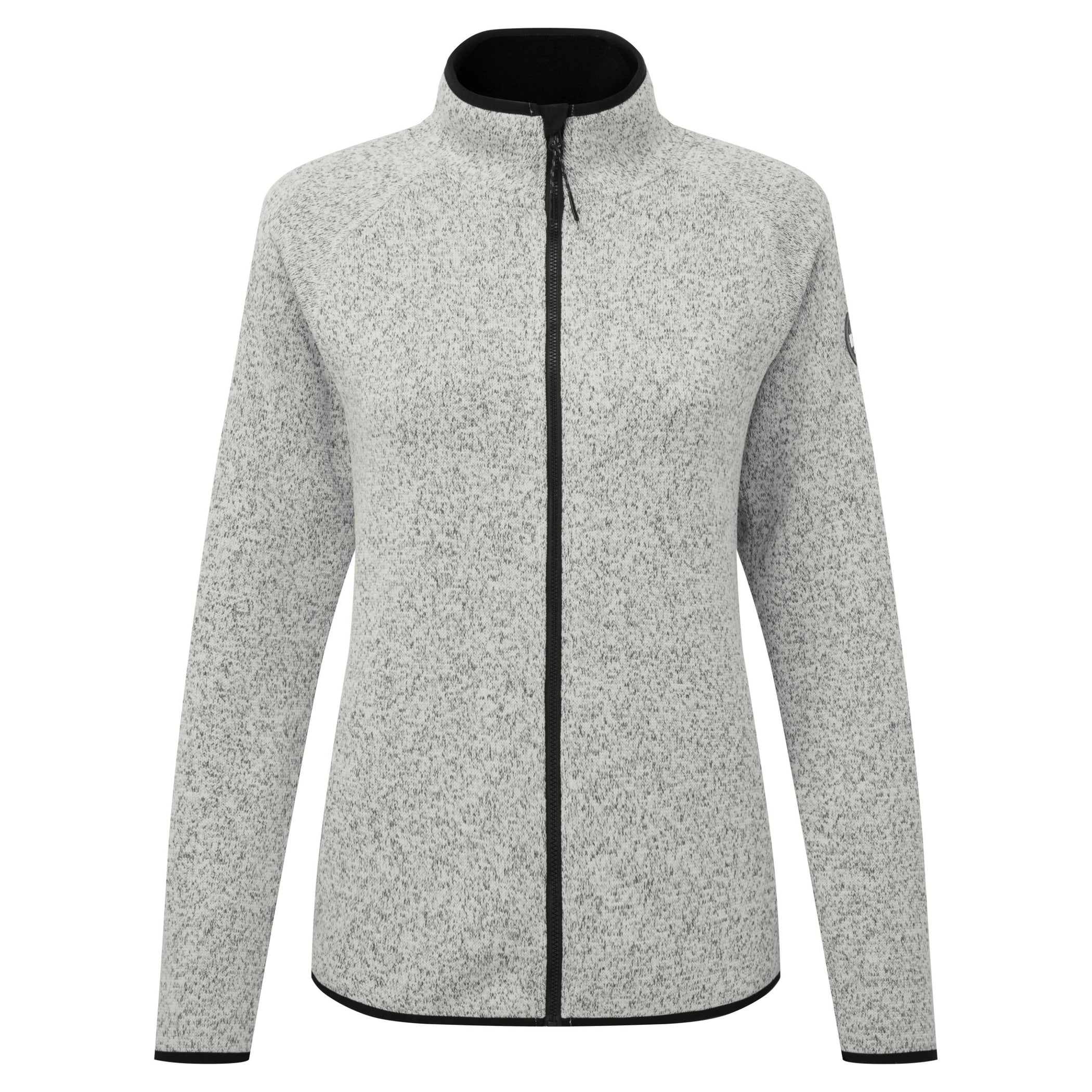 Women's Knit Fleece Jacket - Grey Marl