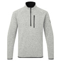 1 & 4 Zip Neck Knit Fleece - Grey Marl