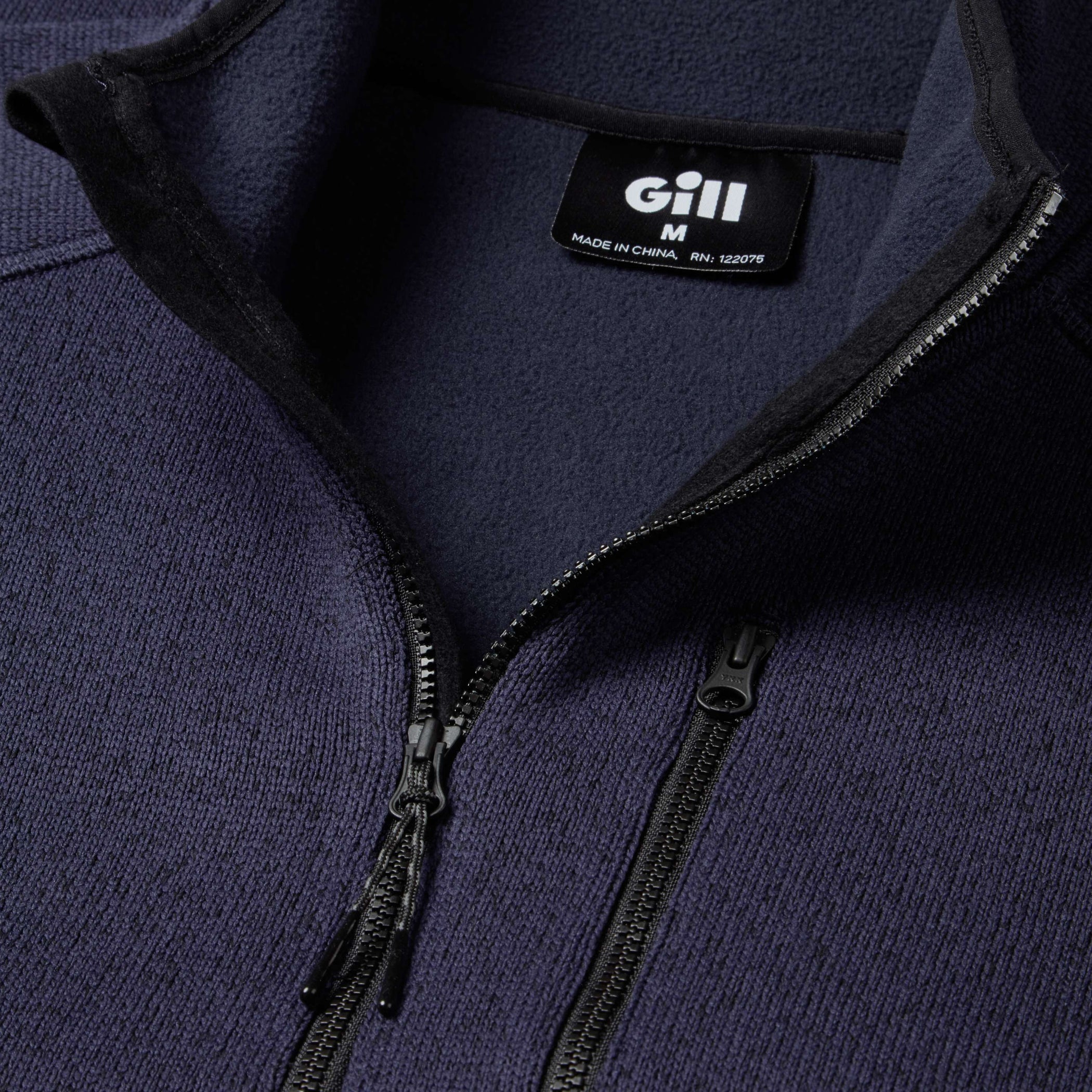 1/4 Zip Neck Knit Fleece - Navy