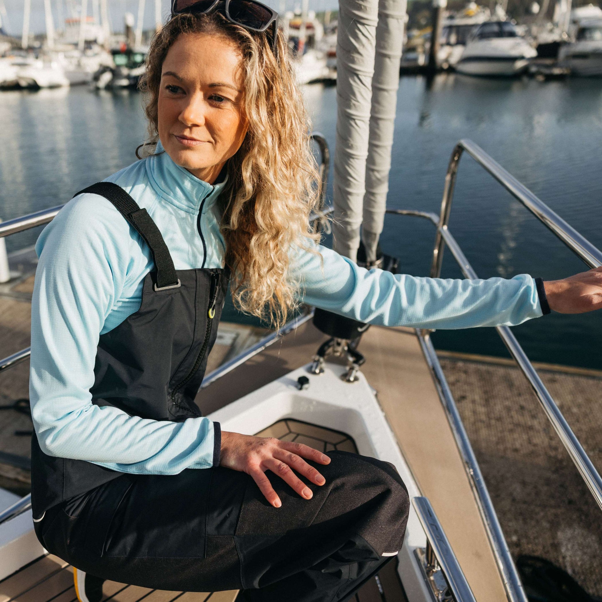 Womens Drift Zip Fleece - Sky Blue