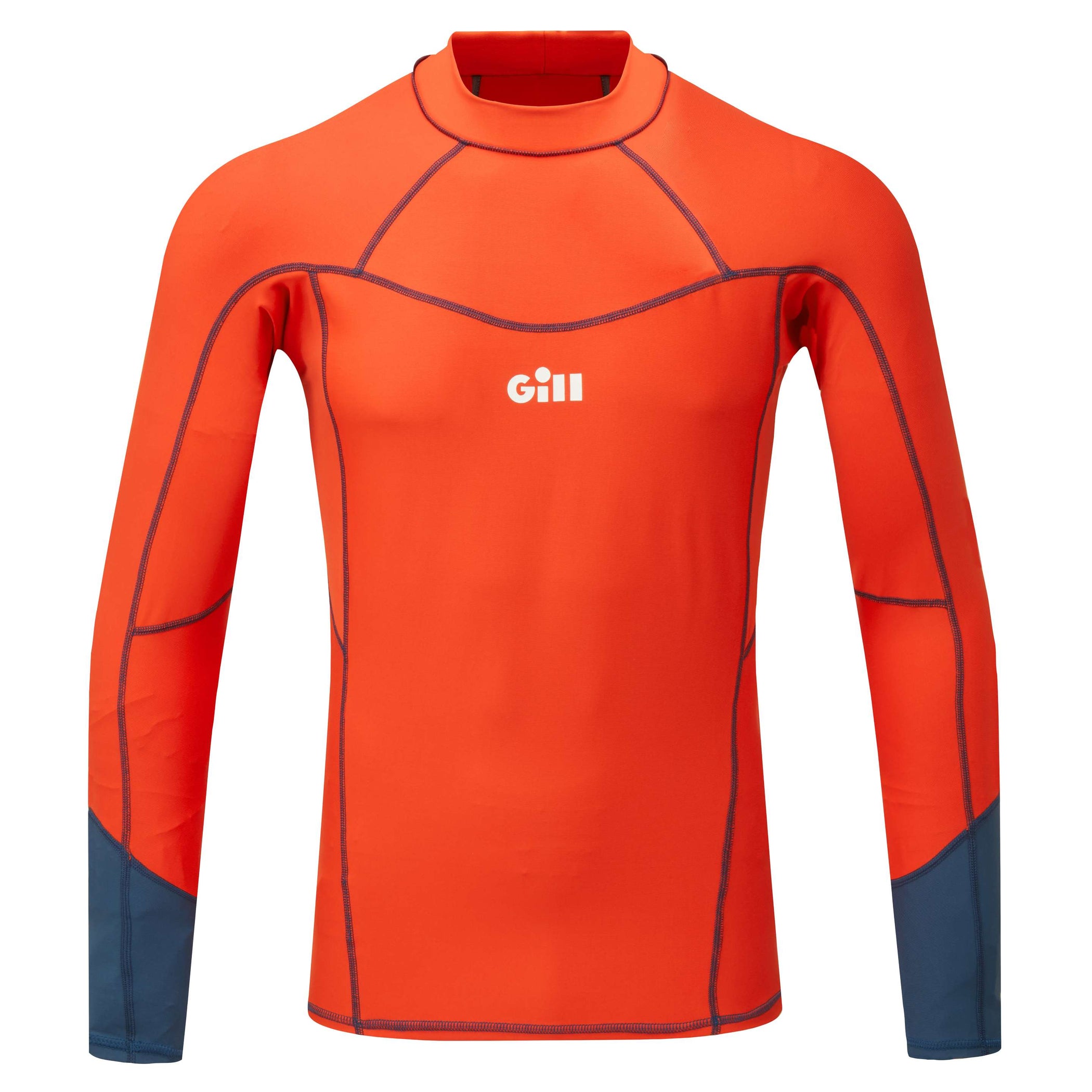 Men's Long Sleeve Rash Vest - Orange