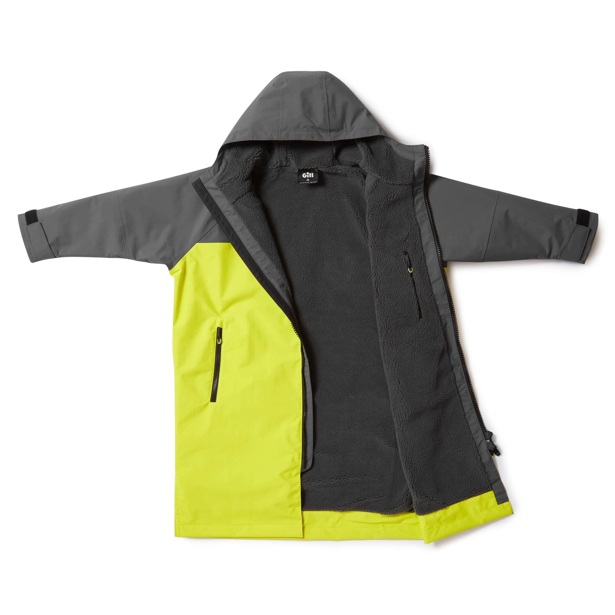 Junior Aqua Parka Sustainable Waterproof Changing Robe - Ash & Sulphur