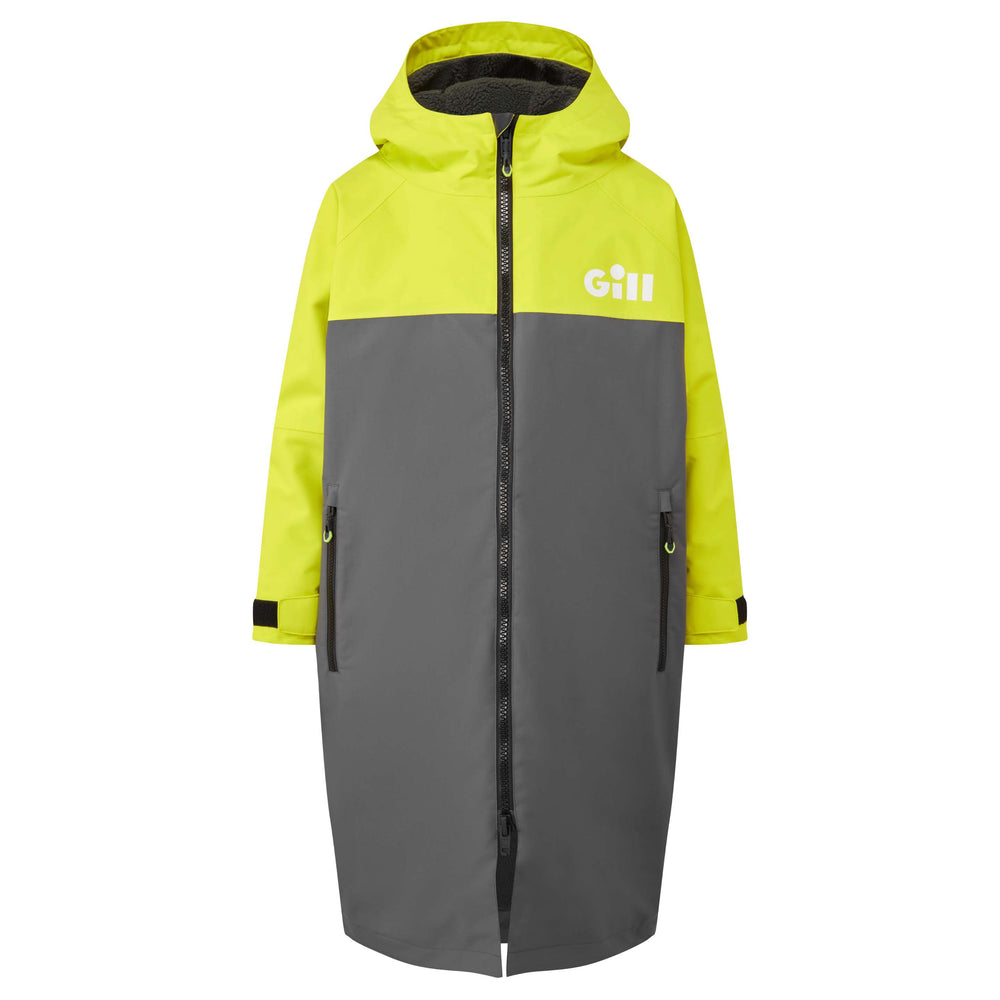 Junior Aqua Parka Sustainable Waterproof Changing Robe - Sulphur & Ash