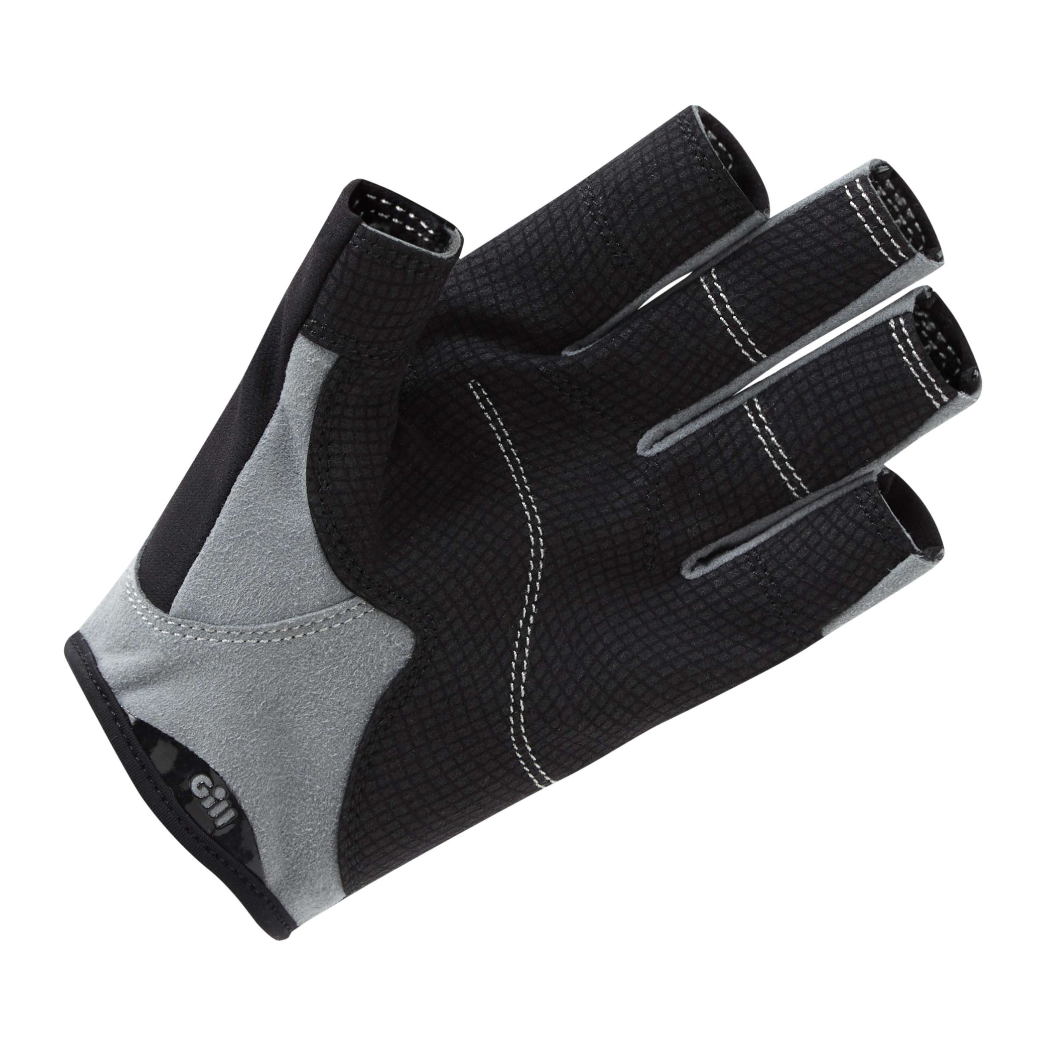 Deckhand Short-Finger Sailing Gloves - Black
