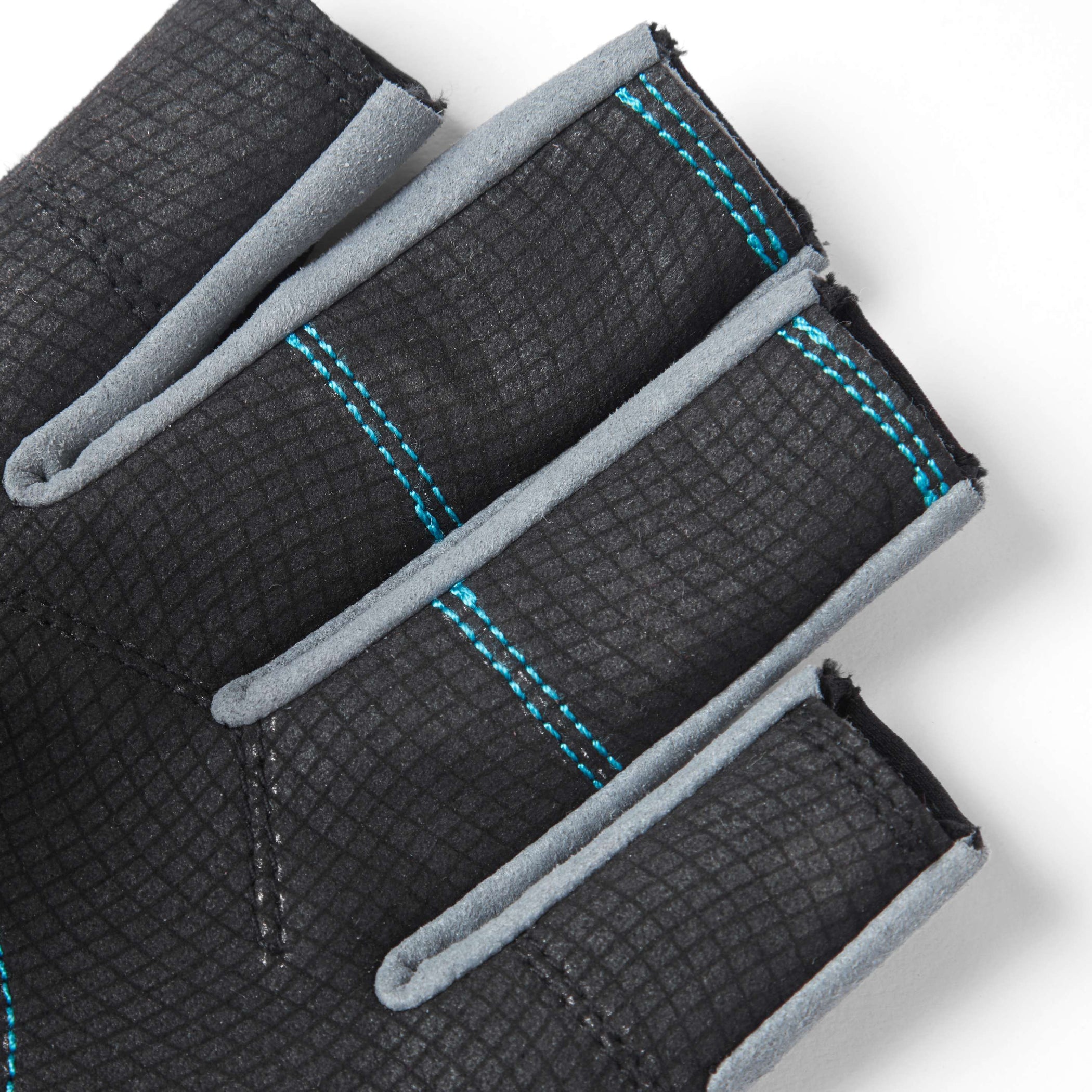 Deckhand Short-Finger Sailing Gloves - Black & Bluejay