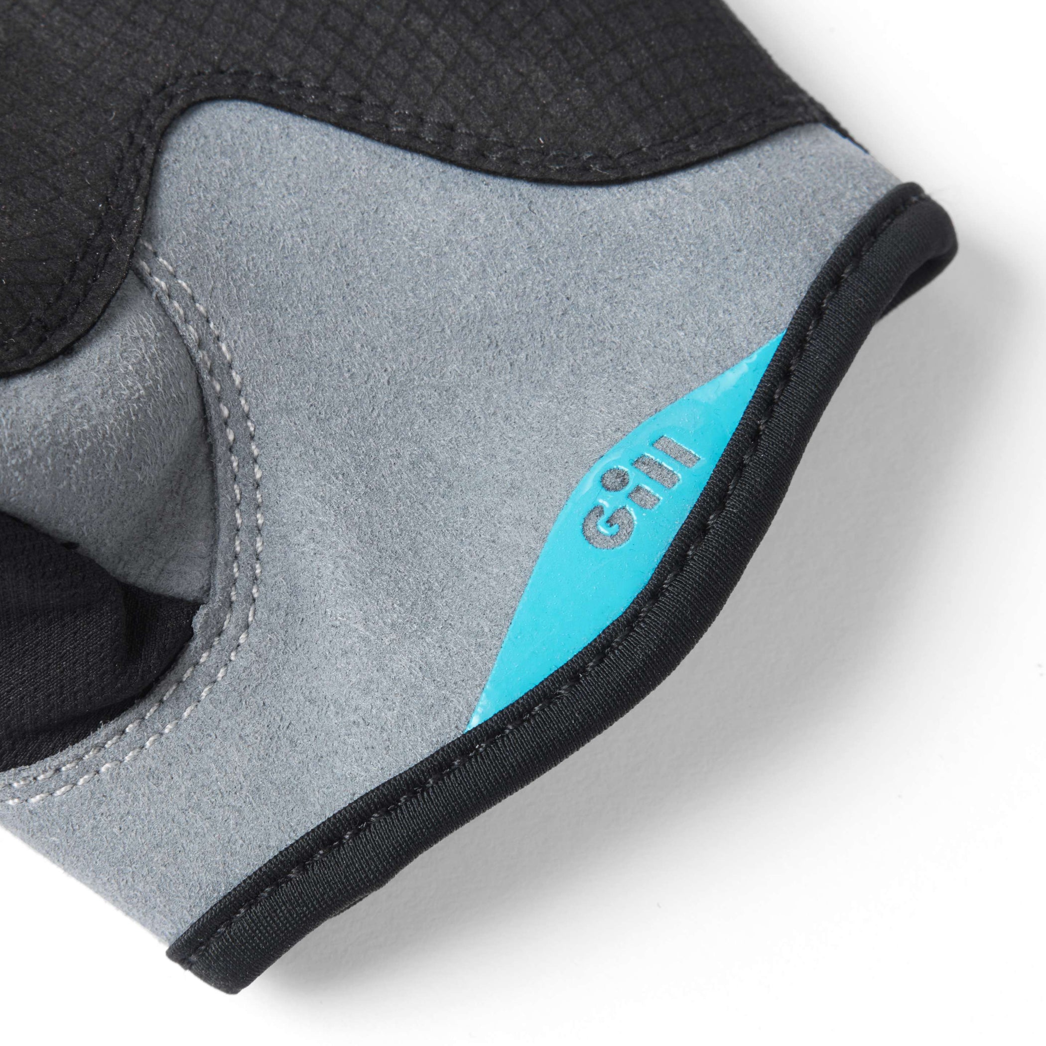 Deckhand Short-Finger Sailing Gloves - Black & Bluejay