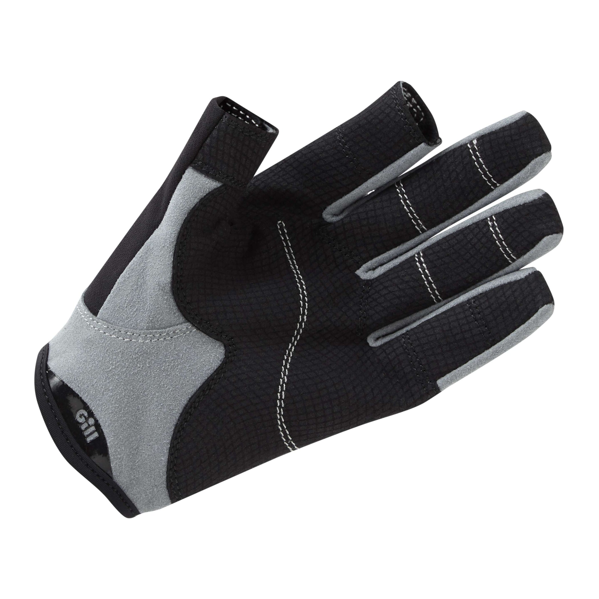 Deckhand Long-Finger Sailing Gloves - Black