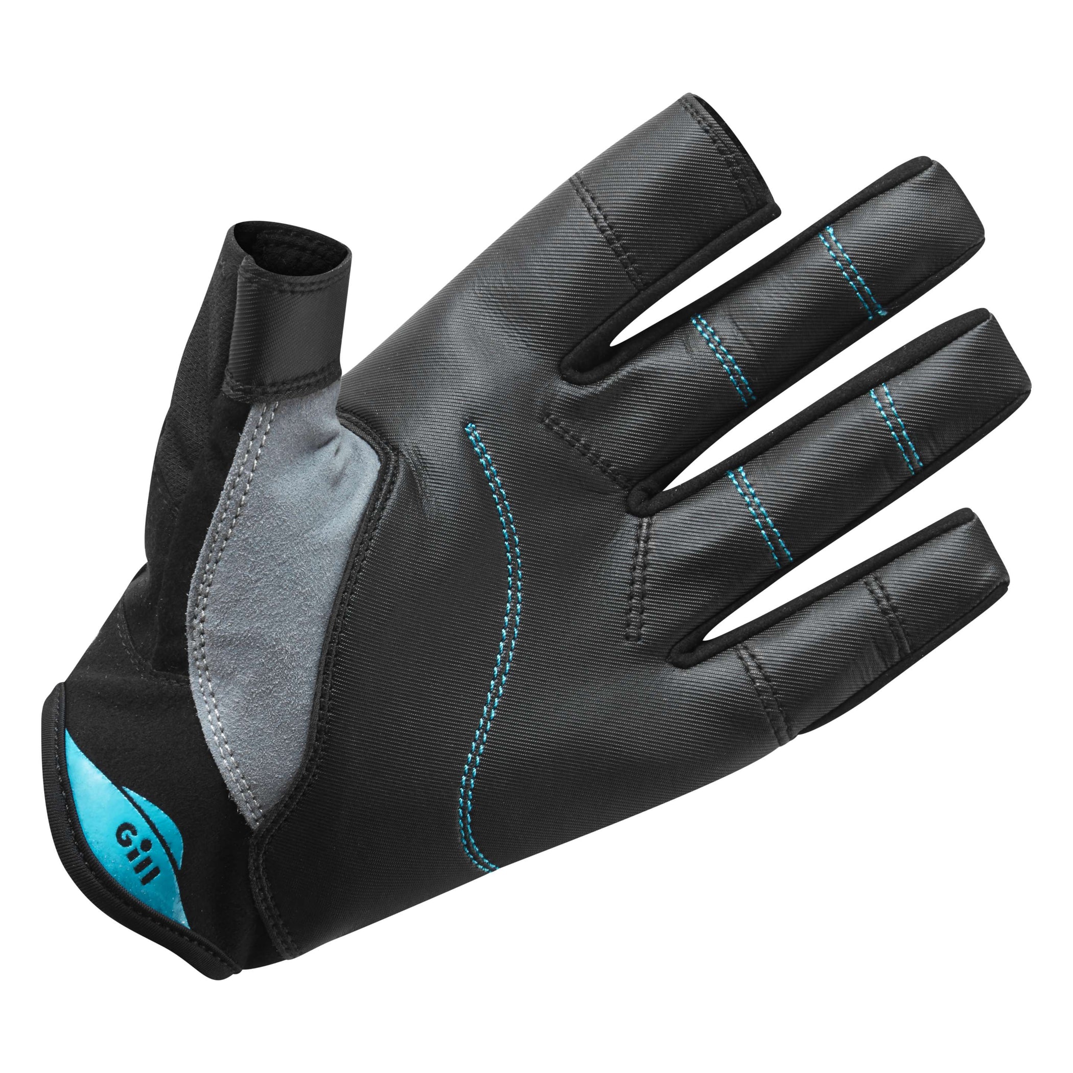 Championship Long-Finger Sailing Gloves - Black & Bluejay