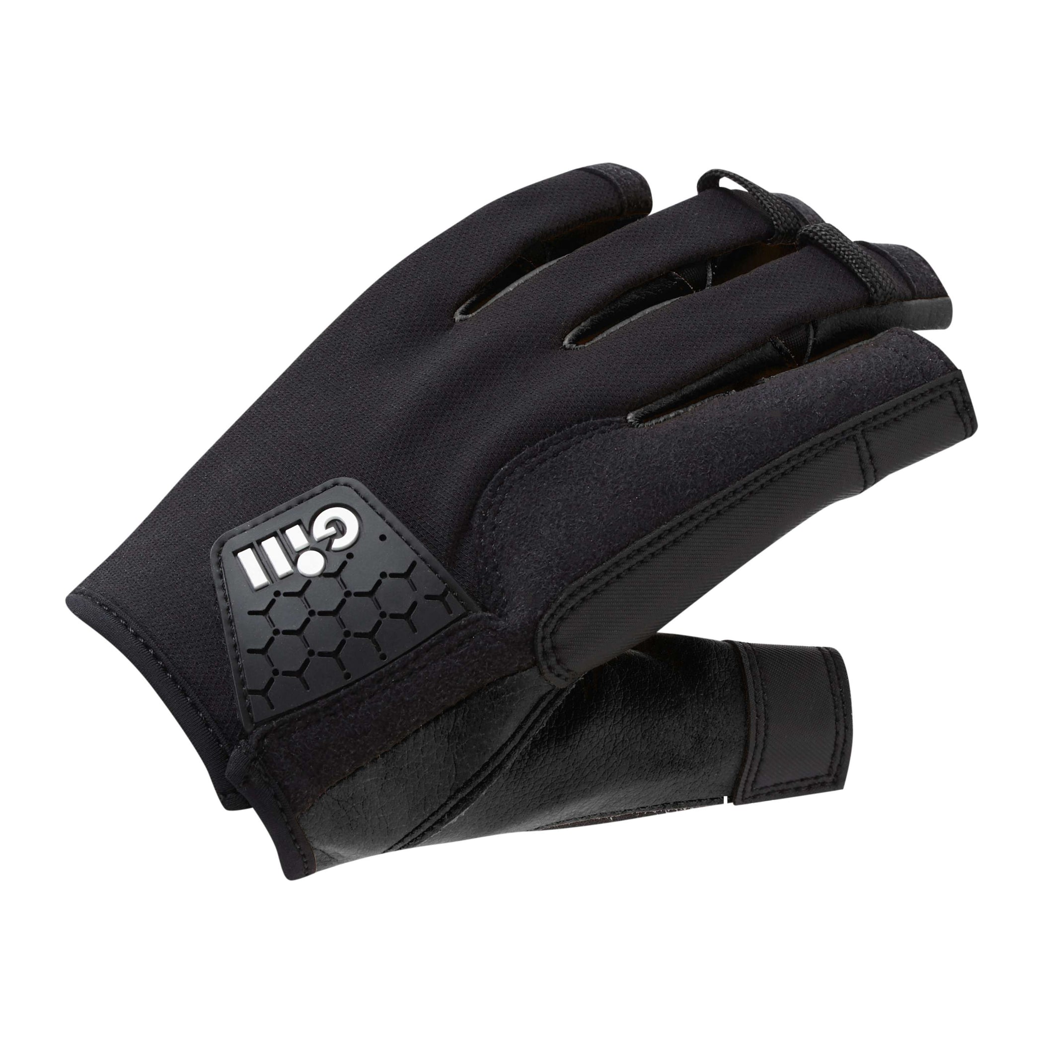 Pro Short Finger Sailing Gloves - Black & Bluejay