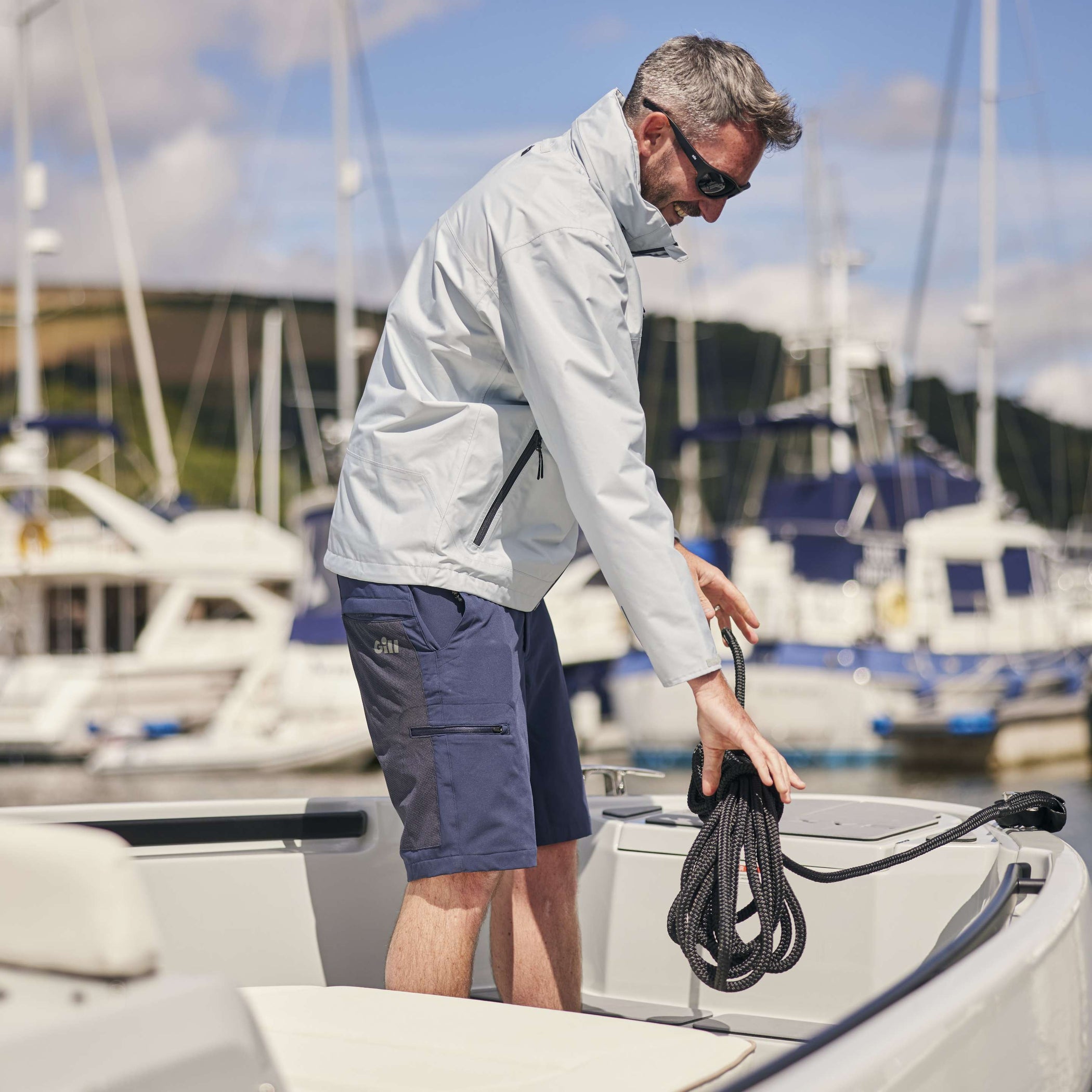 Men's Pilot Sailing Jacket - Light Grey