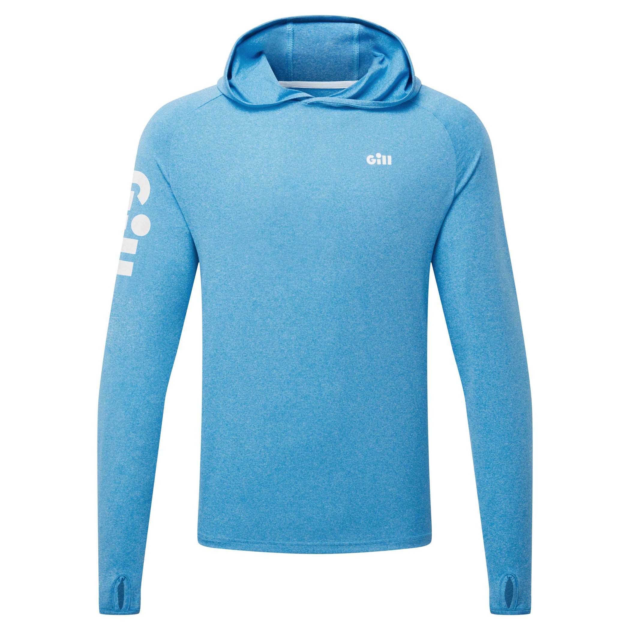 Infinity Long Sleeve Lightweight Hoodie - Mid Blue Melange