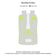 Backpack with green branding elements on a white background