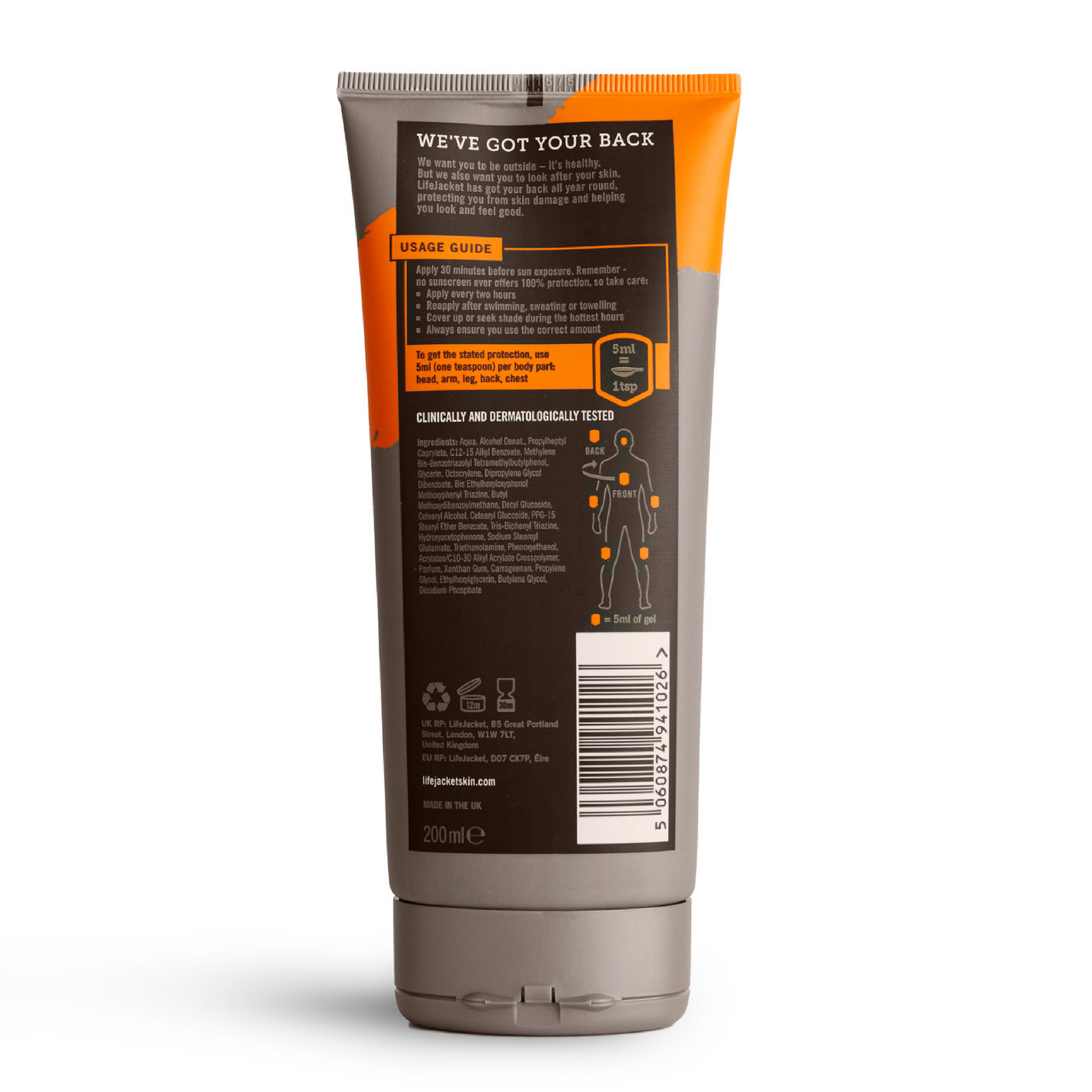 LifeJacket SPF 30 Sun Protection Gel
