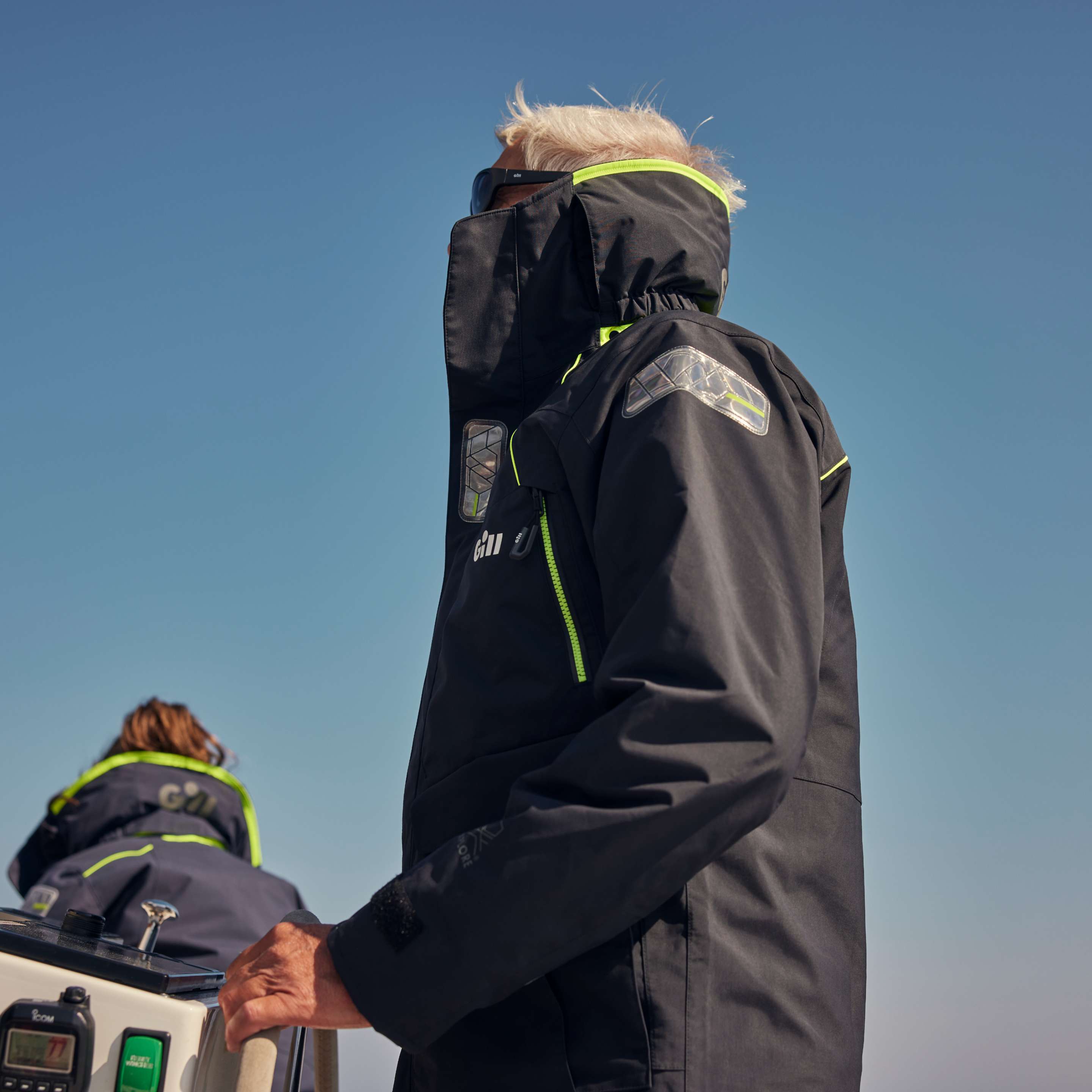 【HAKUJI】25SS Linen Weather Gillet　ブラック　Ｆ Offshore Sailing Jacket - Black | Gill Marine Clothing – Gill UK