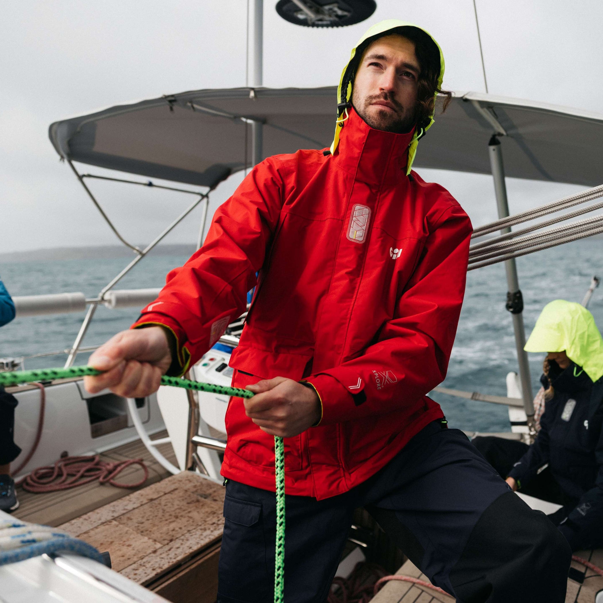 Men's Coastal Cruising Sailing Jacket - Red