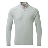 Men's UV Tec Long Sleeve Zip Tee - Medium Grey