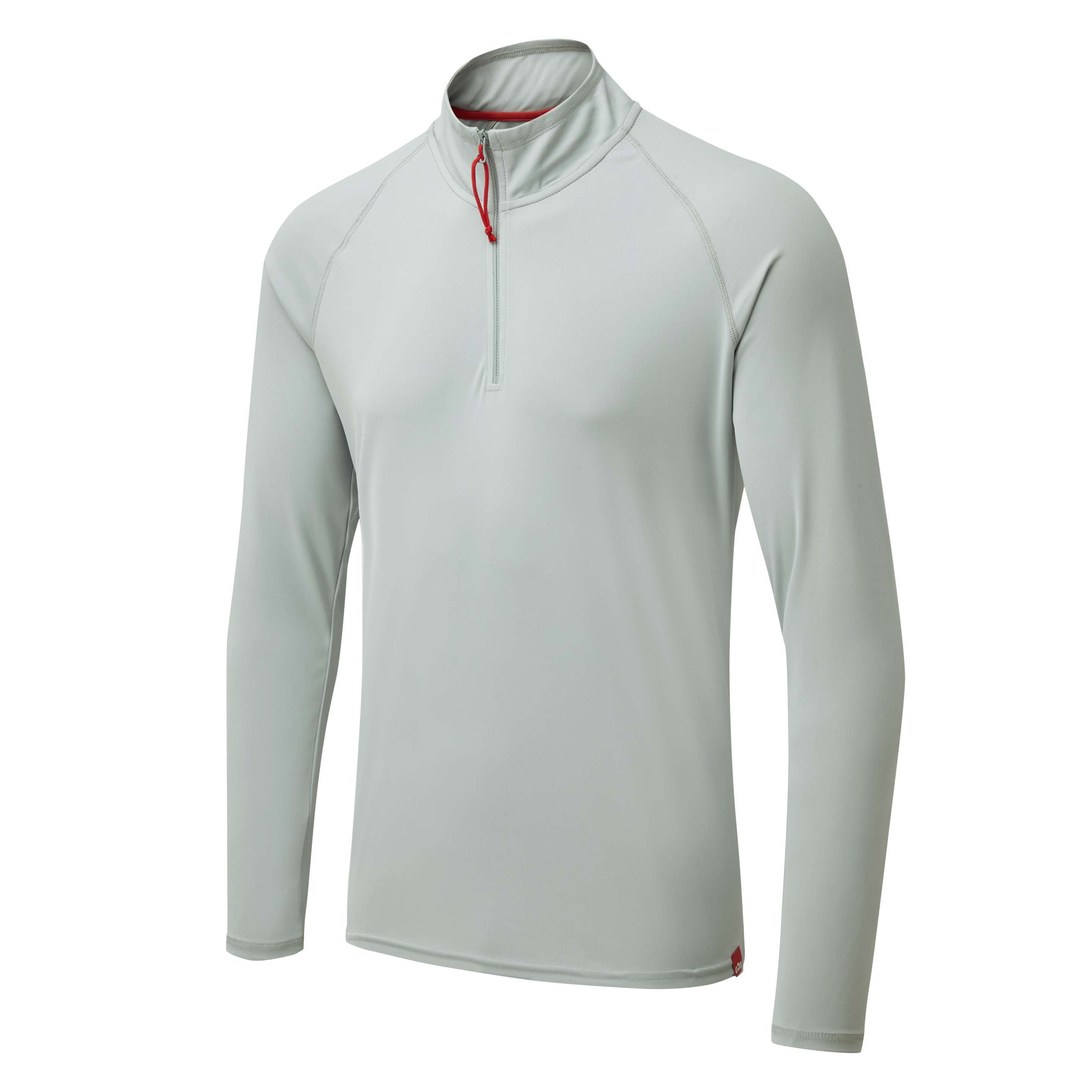 Men's UV Tec Long Sleeve Zip Tee - Medium Grey