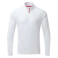 Men's UV Tec Long Sleeve Zip Tee - White