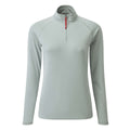 Women's UV Tec Zip Long Sleeve Tee - Medium Grey