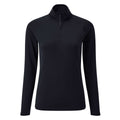 Women's UV Tec Zip Long Sleeve Tee - Navy