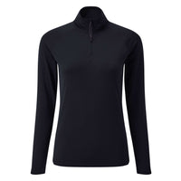 Women's UV Tec Zip Long Sleeve Tee - Navy