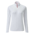 Women's UV Tec Zip Long Sleeve Tee - White
