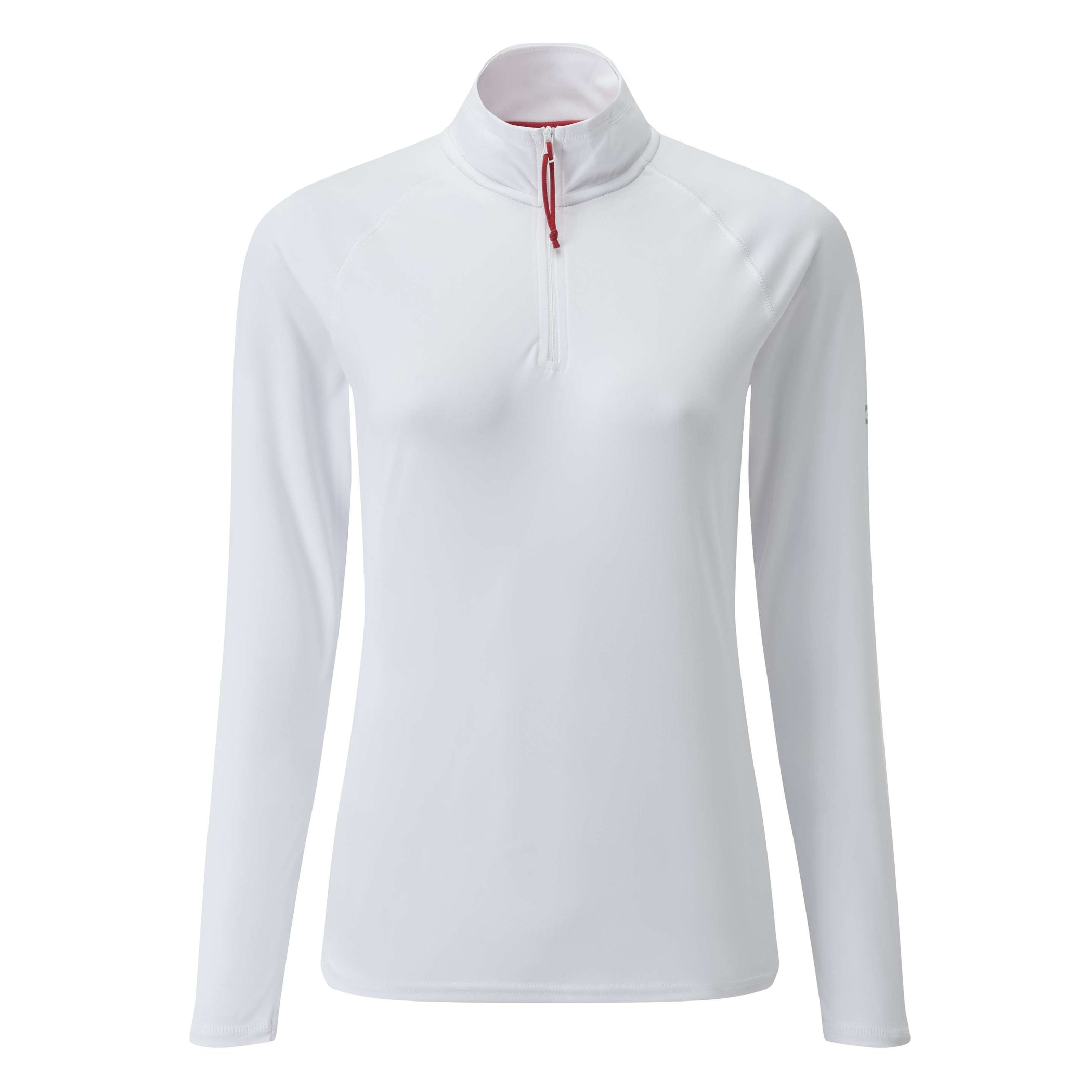 Women's UV Tec Zip Long Sleeve Tee - White