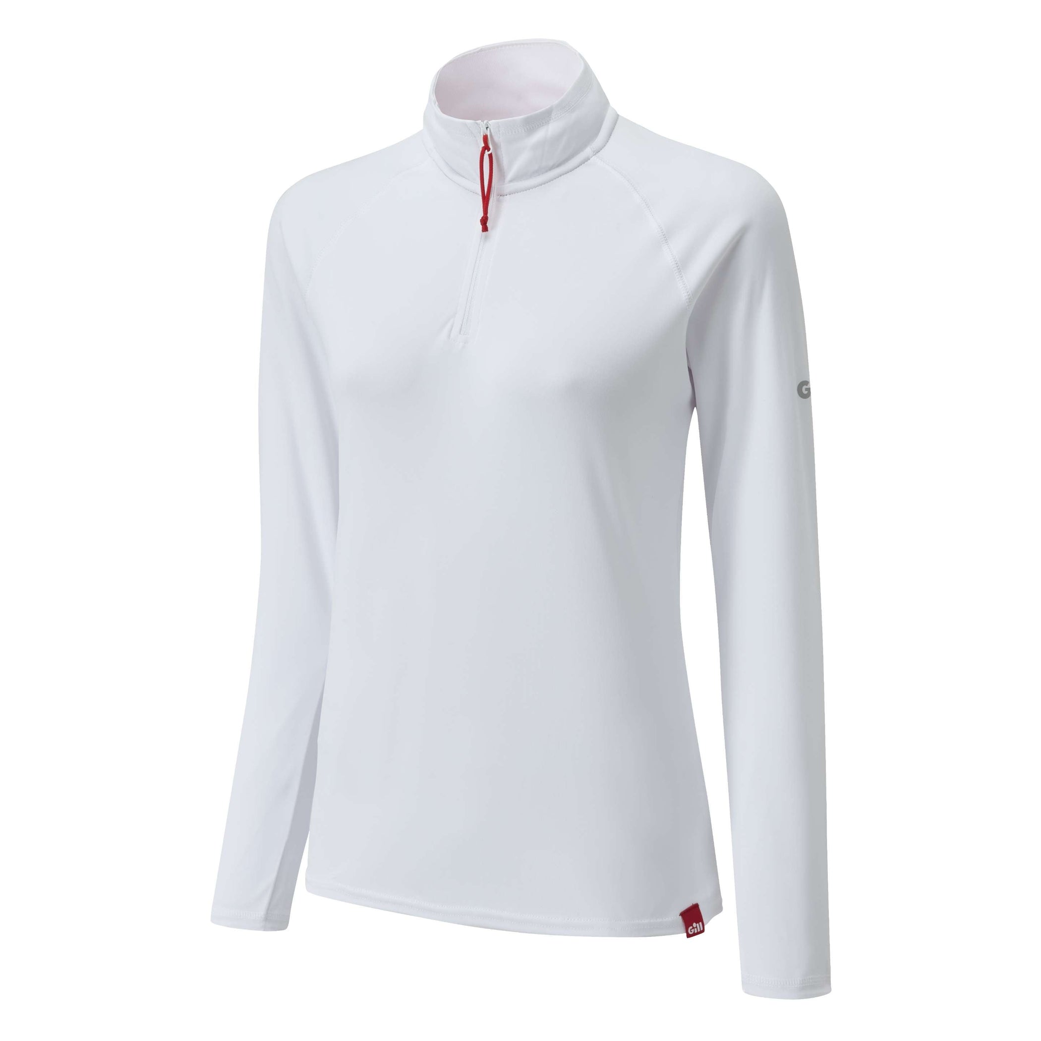 Women's UV Tec Zip Long Sleeve Tee - White