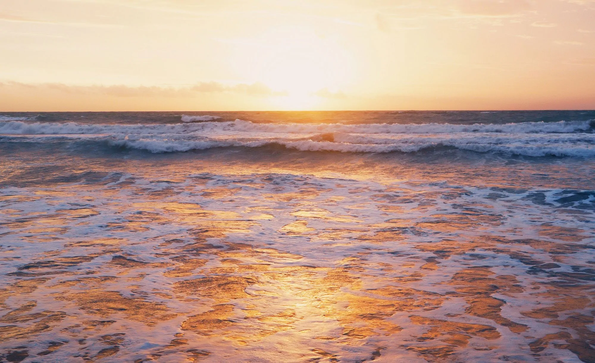 sunset on a beach